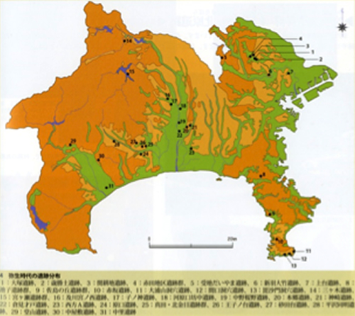 神奈川県内の主な弥生時代遺跡